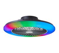 Brilliant G60020/06 Salerno Plafonnier LED avec ventilateur Module LED 40 W noir