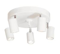Plafonnier By Rydens Correct blanc métal 5xGU10 30cm