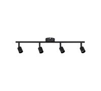 Plafonnier Carolina 4 spots GU10 10W noir Paulmann