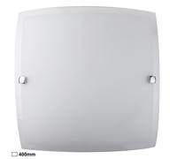Plafonnier carré en verre opale 40 cm E27 2x60W Nedda 3689 Rabalux