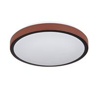 Plafonnier CCT plafonnier rond lampe de salon marron Plafonnier LED, aluminium, métal, acrylique, 1x LED 12 watts 637 lumen blanc chaud/blanc froid, D 30 cm
