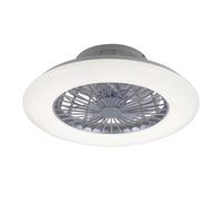 Plafonnier CCT Ventilateur de plafond 3 vitesses Ventilateur d'ambiance Ciel étoilé Lampe de salon Télécommande, acier blanc, 1x LED 1700Lm 3000-6500K, D 50 cm