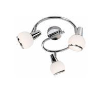 Plafonnier chrome rond orientable Loris 3xE14 Reality