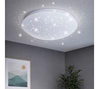 Plafonnier LED lampe de chambre 6500K ciel étoilé plafonnier blanc, effet étoile, 12W 840lm 6500K, DxH 26x9,2 cm