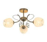 Plafonnier classique 3xE27 laiton doré Rabalux Fauna 56cm