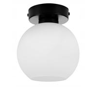 Plafonnier Classique - Light-Home - ELIZA 1987/KB - Métal et Verre - Blanc/Noir - LED E27