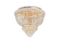 Plafonnier Classique Or Avec Cristaux DL0170