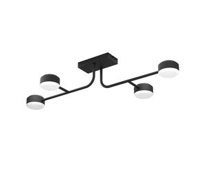 Plafonnier CLAVELLINA LED 4X6,8W en acier noir 890x465x185mm