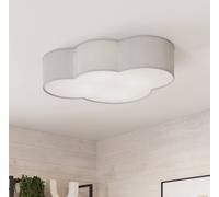 Plafonnier Cloud TK Lighting, dimmable, gris, Salon / Salle à manger, Textile / Tissu / Soie, Jeunes / étudiants, Plafonnier Tissu