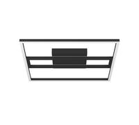 Plafonnier connecté CALAGRANO-Z LED 21W en aluminium et acier noir 450x450x50mm