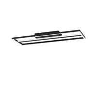 Plafonnier connecté CALAGRANO-Z LED 21W en aluminium et acier noir 640x220x50mm