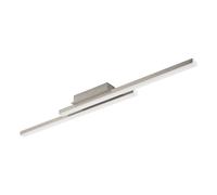 Plafonnier connecté FRAIOLI-Z LED 2X17W en aluminium nickel mat 1055x120x65mm