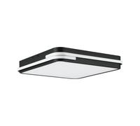Plafonnier connecté GENOVESE-Z LED 22W en aluminium et acier noir 470x470x70mm