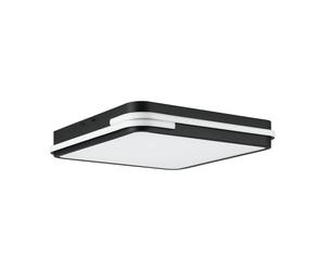 Plafonnier connecté GENOVESE-Z LED 22W en aluminium et acier noir 470x470x70mm
