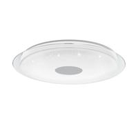 Plafonnier connecté LANCIANO-Z LED 38,1W en acier blanc et transparent D770mm