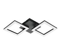 Eglo connect.z Luminaire plafonnier LED connecté Paranday-Z, ZigBee, lampe de plafond contrôlable par application et commande vocale Alexa, blanc chaud - froid, dimmable, noir et blanc, 47 x 23 cm