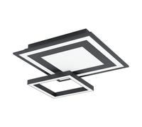 Plafonnier connecté SAVATARILA-Z LED 4X2,7W en acier noir 450x450x70mm