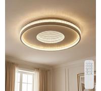 Plafonnier, lampe de plafond, couleur sable, effet 3D, intensité variable, fonction mémoire, diamètre 51 cm