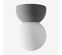 Plafonnier De Plafond En Ciment Avec Boule En Cristal Bublik Gris