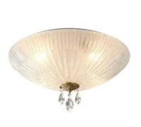 Plafonnier de Style Vintage Français de Luxe, En Cuivre Et Verre Cristal Fait Main Avec Suspension, Plafonnier Encastré Pour Chambre, Salle À Manger, Couloir, Élégant Et Artistique (19,69" (50 Cm))/15