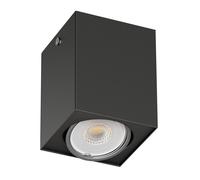 Plafonnier DEJO noir mat 8 x 8cm + GU10 LED 468lm blanc chaud