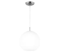 Plafonnier design boule de verre salle à manger suspendu dans un ensemble comprenant des ampoules LED