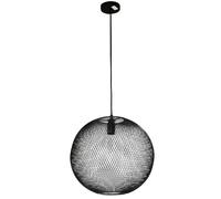 Plafonnier design industriel rond en métal Spirit - H. 118 cm - Noir