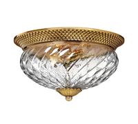Plafonnier design lampe de salon 3 lampes laiton verre clair E27