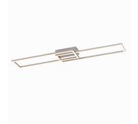 Plafonnier design lampe de salon plafonnier LED, dimmable 3 niveaux, éléments mobiles, argent, 2x 15,1W 1900lm 3000K, LxlxH 92,4x22x7cm