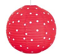 Plafonnier design lampe suspendue boule d'éclairage de chambre d'enfant à pois blanc rouge
