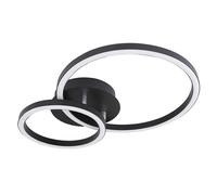 Plafonnier design Plafonnier circulaire Salon Ring luminaire orientable, métal acrylique, 1x LED 18W 600Lm, LxLxH 42x30x7,5 cm