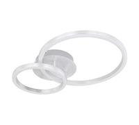 Plafonnier design plafonnier lampe de salon lampe ronde lumière intérieure chambre à coucher, aspect cercle blanc opale, 1x LED 18 watts blanc chaud, L 41,3 cm