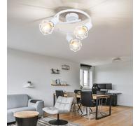 Plafonnier design salle à manger spot cocarde lampe spot cage orientable blanc