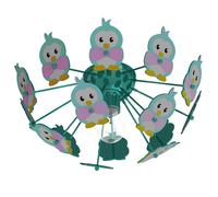 Plafonnier design salle de jeux pour enfants spots lampe hiboux motifs animaux lampe Eglo 95636