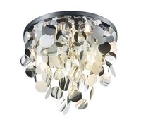 Plafonnier design salon chambre éclairage lampe suspendue argent chrome Reality R60895031