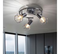 Plafonnier design spot spots cocarde salon éclairage cage luminaire