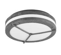 Plafonnier d'extérieur Industrial Applique extérieure ronde Plafonnier extérieur IP54, couleur béton, 2x E27, DxH 30x9 cm