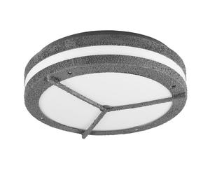 Plafonnier d'extérieur Industrial Applique extérieure ronde Plafonnier extérieur IP54, couleur béton, 2x E27, DxH 30x9 cm