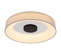Plafonnier dimmable avec télécommande Plafonnier avec haut-parleur Lampe de chambre CCT, LED 40W 2000Lm blanc chaud-lumière du jour, DxH 46,8x9,8cm