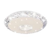 Plafonnier dimmable avec télécommande Plafonnier intelligent 50cm avec commande vocale Ciel étoilé Lampe LED, design cristal, 40W 2980lm 3000-6500K