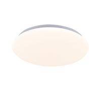 Plafonnier dimmable Lampe de salon blanche Plafonnier rond, métal, LED 17W 1600Lm blanc chaud, DxH 33,5x6,5 cm