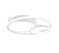 Plafonnier dimmable via interrupteur d'éclairage Plafonnier LED chambre à coucher, couleur de lumière réglable, blanc, 28W 3200lm blanc chaud blanc neutre, DxH 48x9 cm