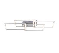 Plafonnier dimmable via interrupteur Lampe de salon LED lampe design, aluminium argent, 1x LED 36W 2200lm 3000K, LxPxH 70x34,5x9,5 cm