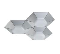 Plafonnier dimmable via interrupteur mural Plafonnier LED salon, aluminium brossé, 15W 1200lm blanc chaud, LxH 40x8,5 cm, Wofi 9165.03.63.9000