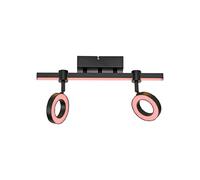 Plafonnier double spot Ls-Bileda noir 1x 10,5 W LED RVB 2700-5000 K à intensité variable