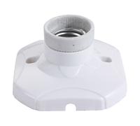 Plafonnier/Douille de plafond, plastique, porcelaine, blanc, E27 max. 60W, 9 x 9cm, 10 pcs.