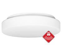Plafonnier Ecolite 2xE27 39,5 cm IP44 avec capteur HF, blanc W142-BI