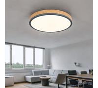 Plafonnier Effet Bois Dimmer LED Télécommande Minuteur Mémoire Veilleuse D 45 Cm