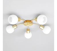 Plafonnier ELAINA Lindby, dimmable, doré, Salon / Salle à manger, Métal, Moderne, Plafonnier