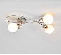 Plafonnier Elaina Lindby, dimmable, gris, Salon / Salle à manger, Métal, Moderne, Plafonnier